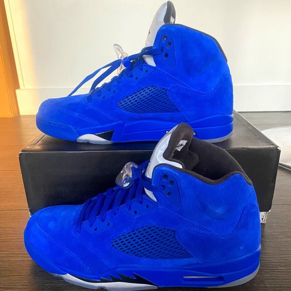Royal Blue Air Jordan Retro 5 - Picture 1 of 5